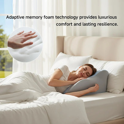 Ergonomic Memory Foam Pillow, Versatile Used,For Neck, Back and Leg Support, Suitable for Face-Down Reading Pillow, Soft and Comfortable Fabric, Multi-Purpose, Removable, Sleepingpillow Home, Sofa，Living Room, Bed Gift