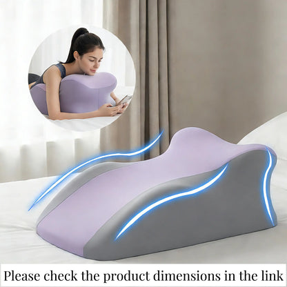 Ergonomic Memory Foam Pillow, Versatile Used,For Neck, Back and Leg Support, Suitable for Face-Down Reading Pillow, Soft and Comfortable Fabric, Multi-Purpose, Removable, Sleepingpillow Home, Sofa，Living Room, Bed Gift