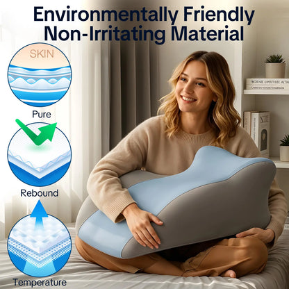 Ergonomic Memory Foam Pillow, Versatile Used,For Neck, Back and Leg Support, Suitable for Face-Down Reading Pillow, Soft and Comfortable Fabric, Multi-Purpose, Removable, Sleepingpillow Home, Sofa，Living Room, Bed Gift