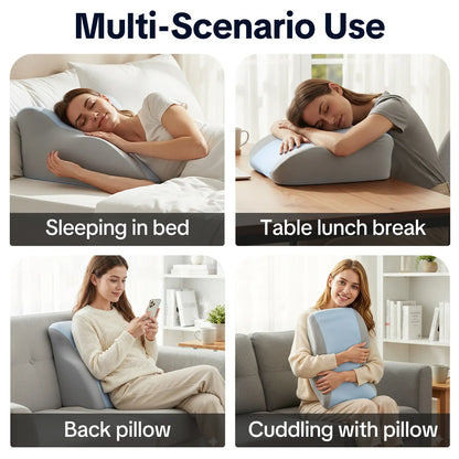 Ergonomic Memory Foam Pillow, Versatile Used,For Neck, Back and Leg Support, Suitable for Face-Down Reading Pillow, Soft and Comfortable Fabric, Multi-Purpose, Removable, Sleepingpillow Home, Sofa，Living Room, Bed Gift