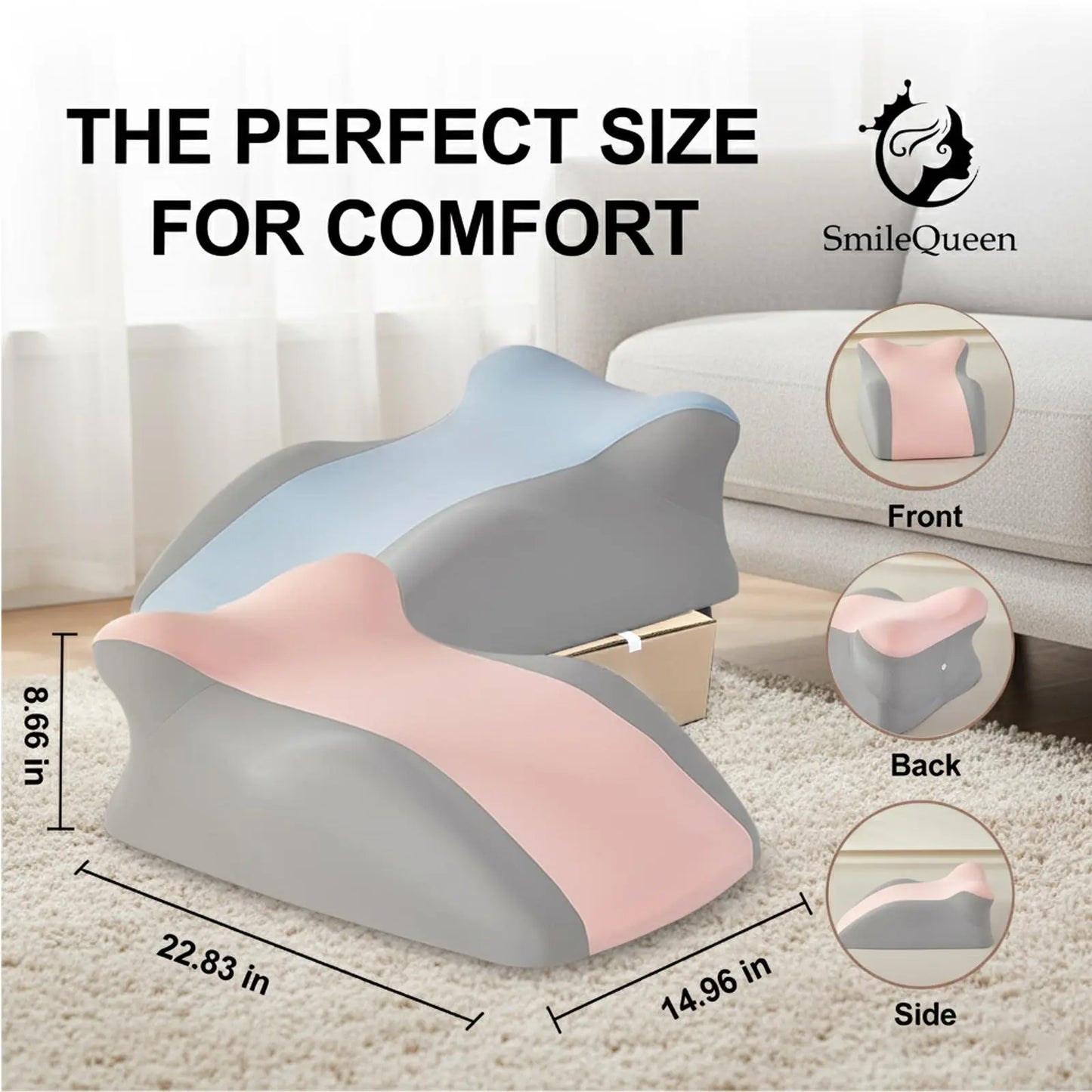 Ergonomic Memory Foam Pillow, Versatile Used,For Neck, Back and Leg Support, Suitable for Face-Down Reading Pillow, Soft and Comfortable Fabric, Multi-Purpose, Removable, Sleepingpillow Home, Sofa，Living Room, Bed Gift
